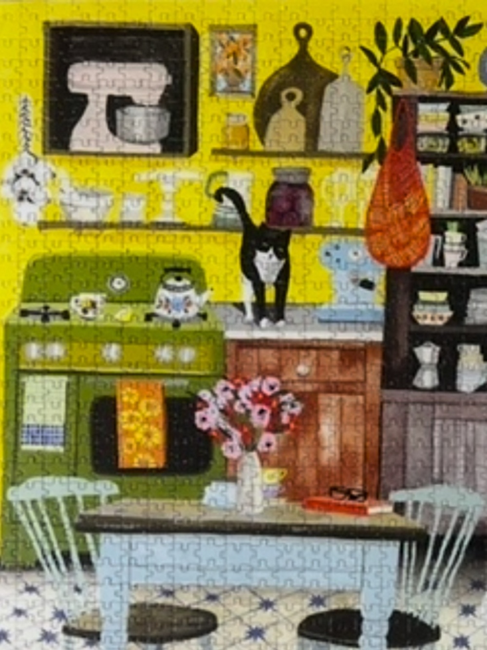 EUC [eeBoo] Kitchen Chickens + 1000 Piece & Love | Jigsaw Puzzle + Retro Poster